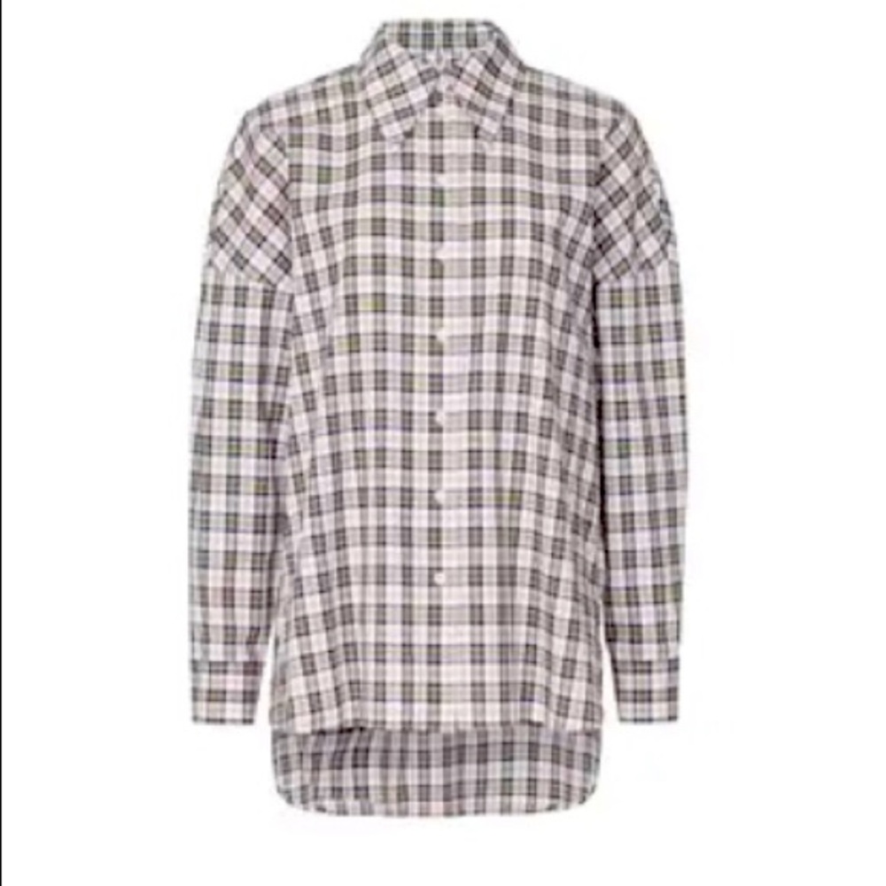 NWT Tibi Kingston Plaid Shirt (XXS)
